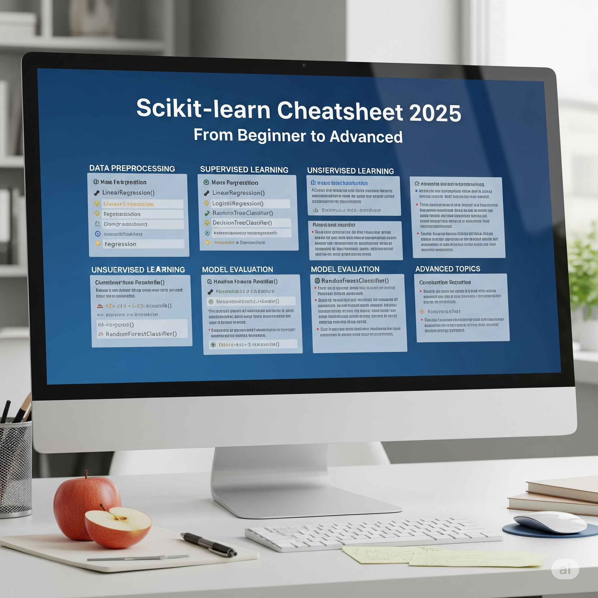 Scikit-learn Cheatsheet 2025: From Beginner to Advanced