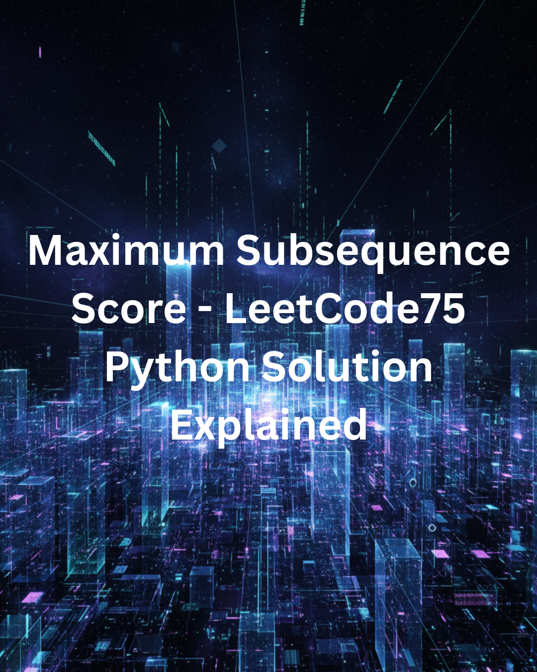Maximum Subsequence Score - LeetCode75 Python Solution Explained