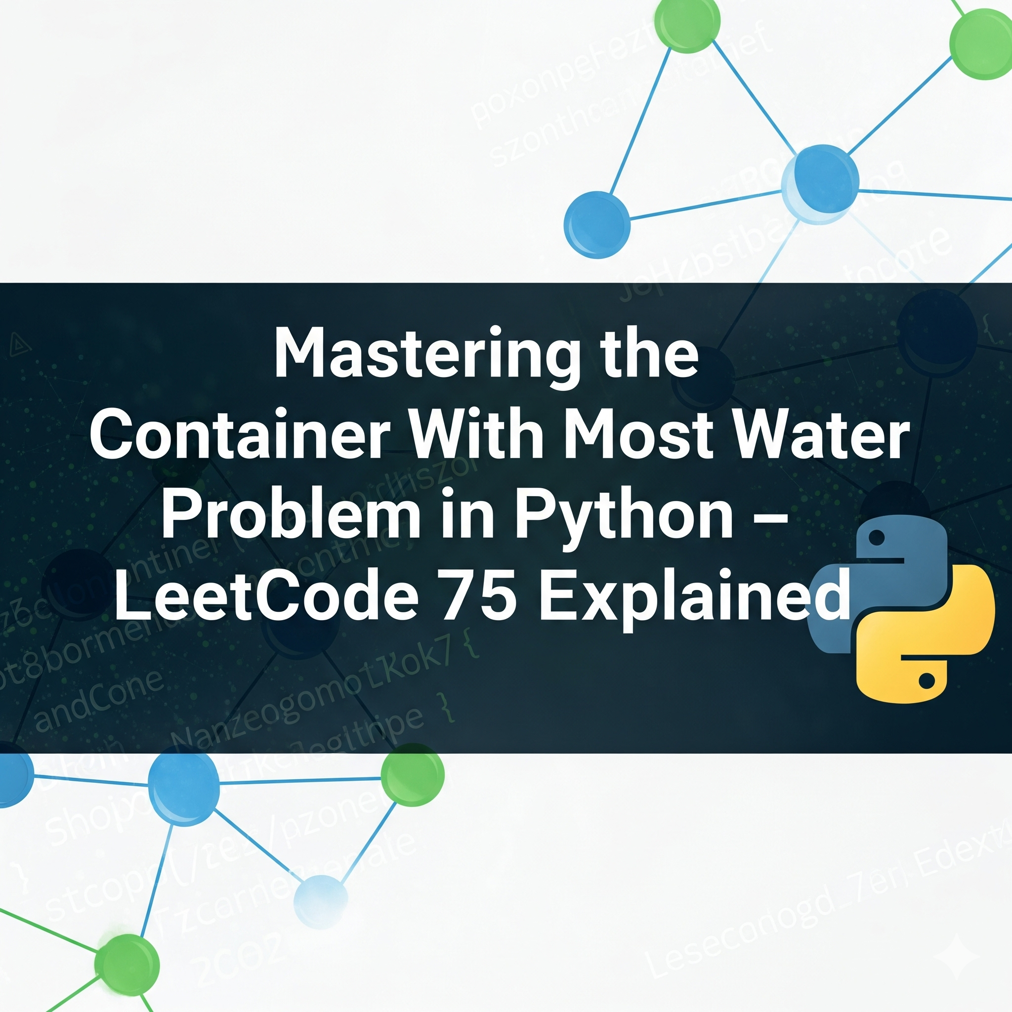Mastering the Container With Most Water Problem in Python – LeetCode 75 Explained