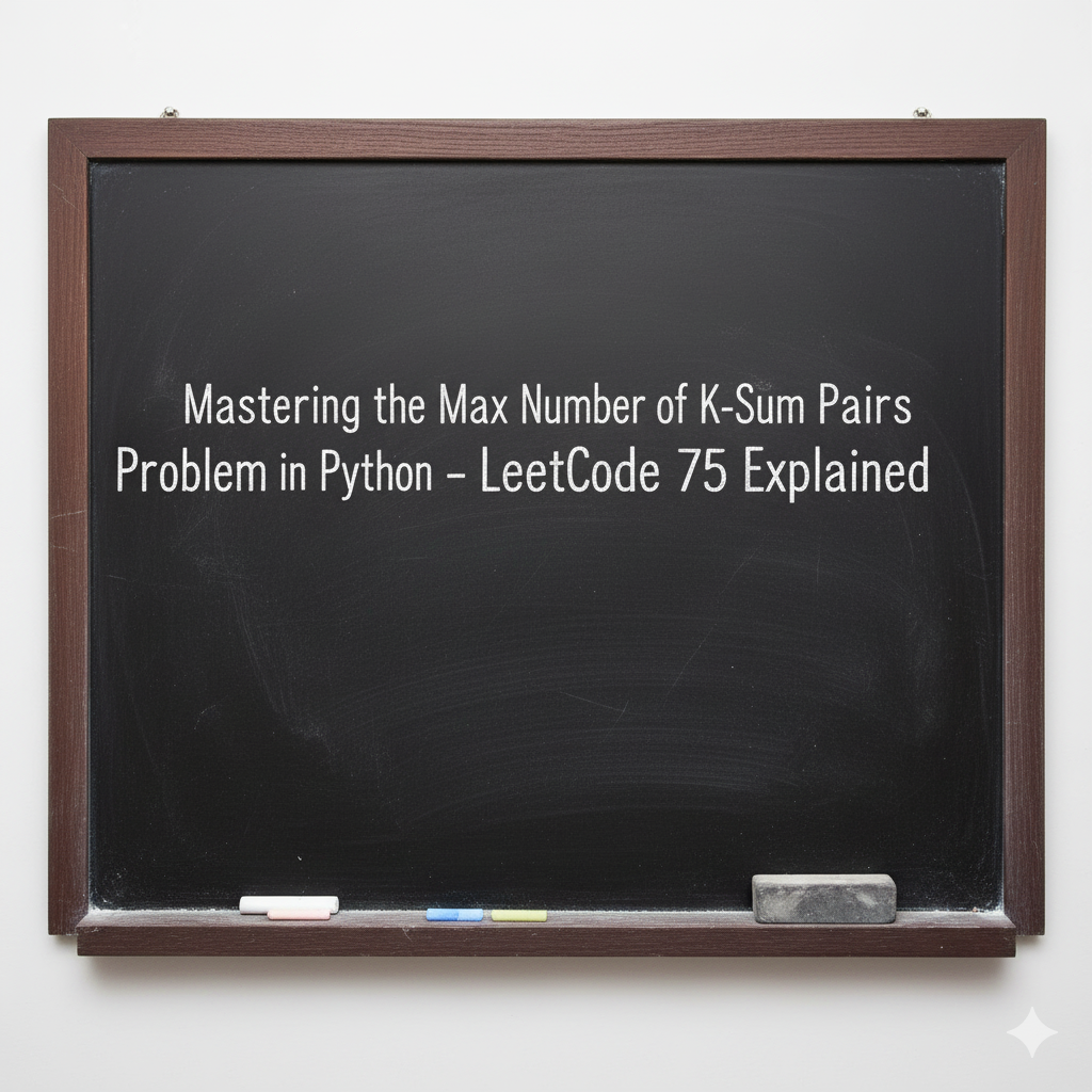 Mastering the Max Number of K-Sum Pairs Problem in Python – LeetCode 75 Explained