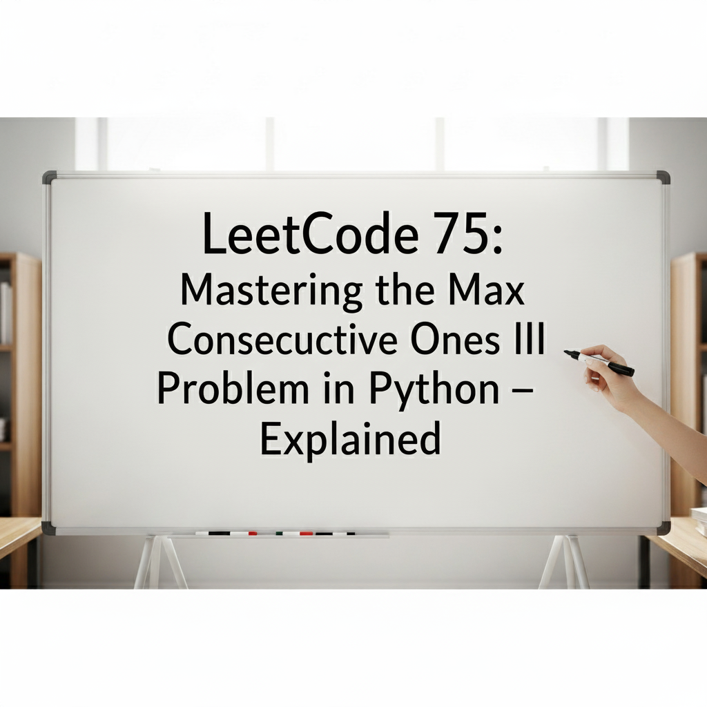 Mastering the Max Consecutive Ones III Problem in Python – LeetCode 75 Explained