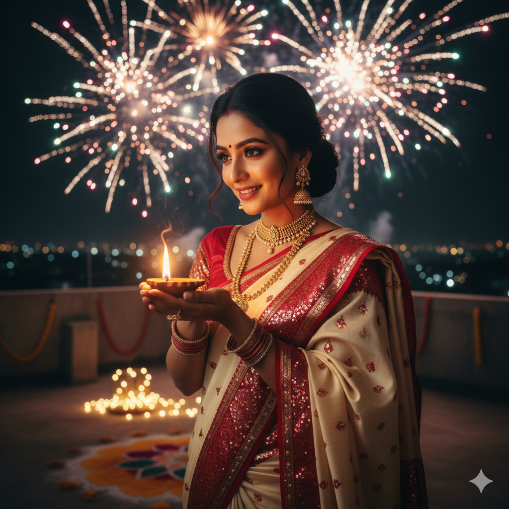 Dreamy 90s retro portrait