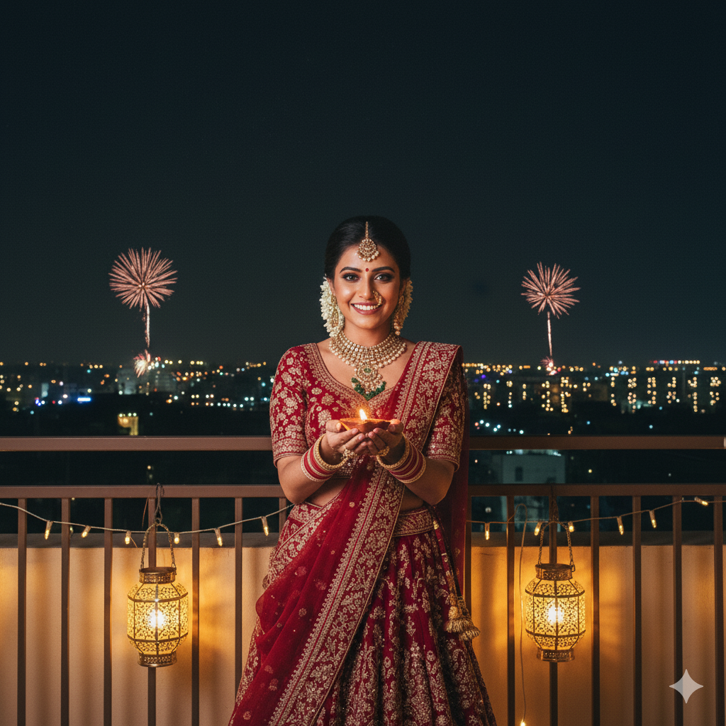 Cinematic festive shot