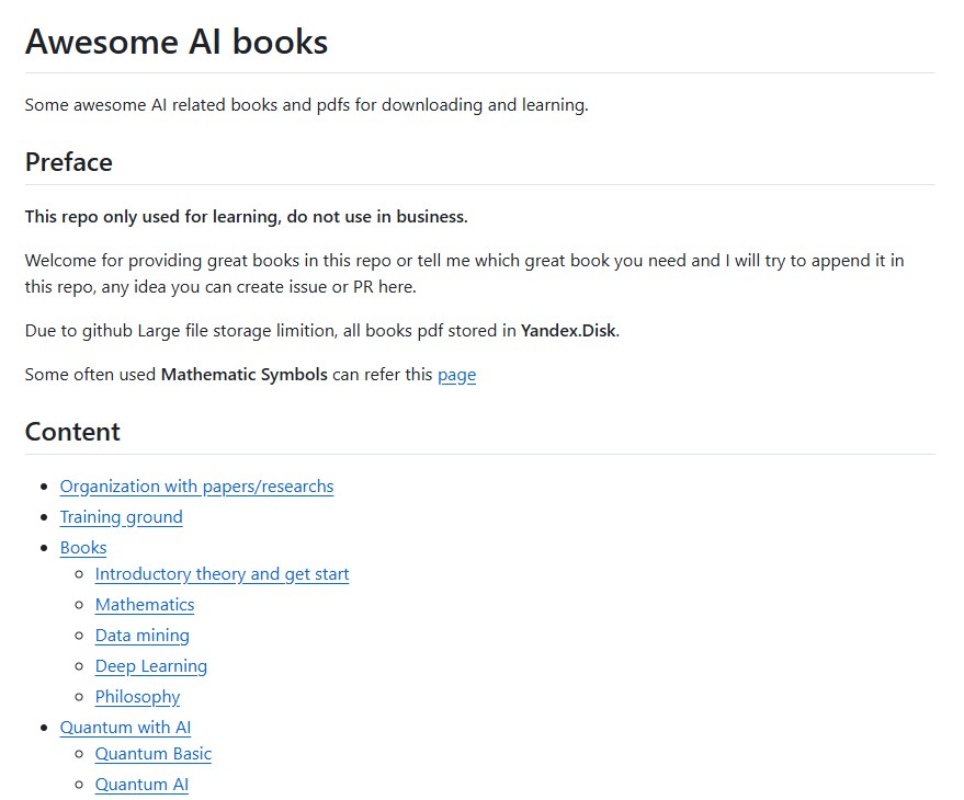 Explore the Ultimate Collection of AI Books with Awesome-AI-Books Repository