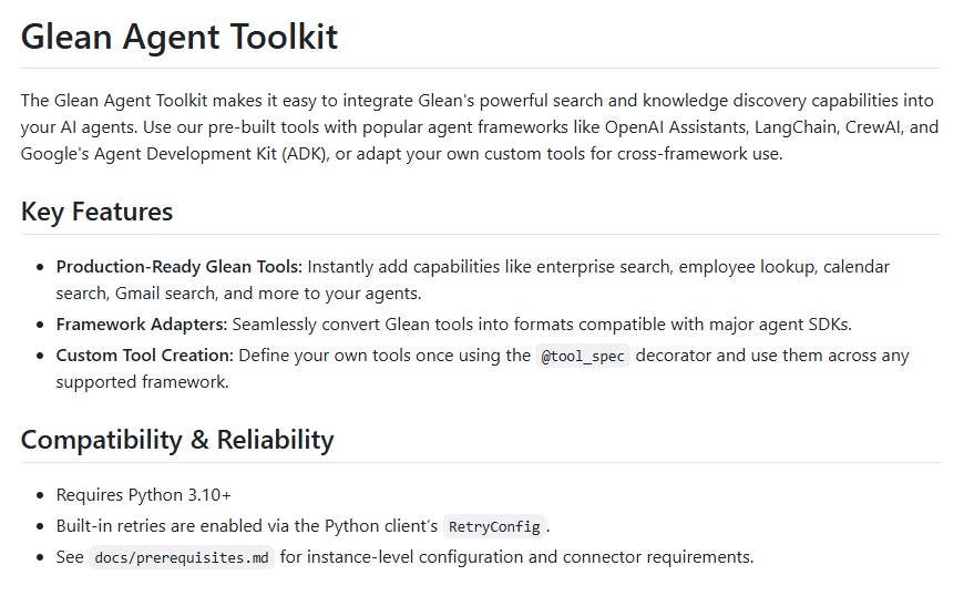 Enhancing AI Agent Capabilities with Glean Agent Toolkit: A Complete Guide for Developers