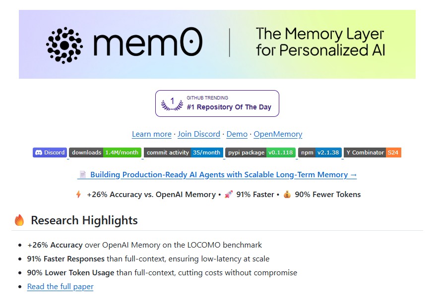 Try Powerful Mem0 AI to build Long-Term Memory for AI Agents