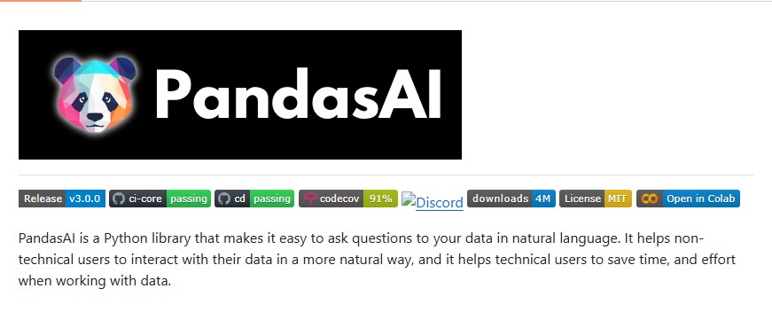 PandasAI: Transforming Data Analysis with Conversational Artificial Intelligence