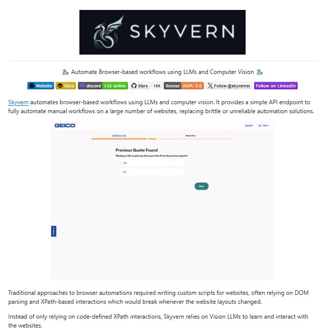 Skyvern: The Future of Browser Automation Powered by AI and Computer Vision