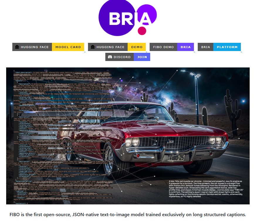 FIBO: The First JSON-Native, Open-Source Text-to-Image Model Built for Real-World Control and Accuracy