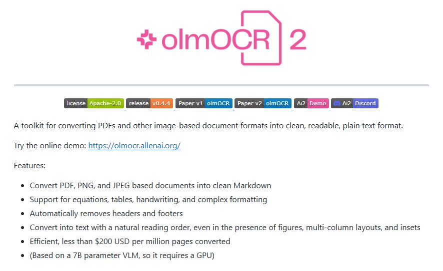 olmOCR: Redefining Document Understanding with Vision-Language Models
