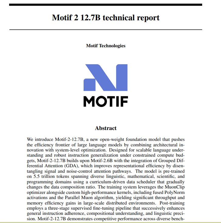 Motif-2-12.7B: A Breakthrough in Efficient Large Language Model Architecture