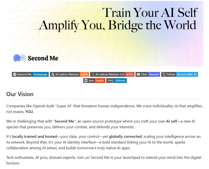 Second Me: Building Your Personal AI Identity with AI-Native Memory